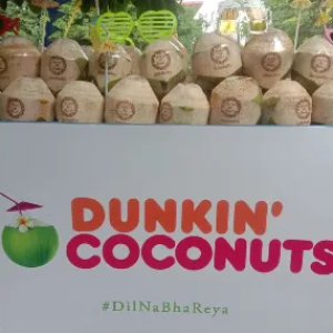 wedding personalized coconut stall